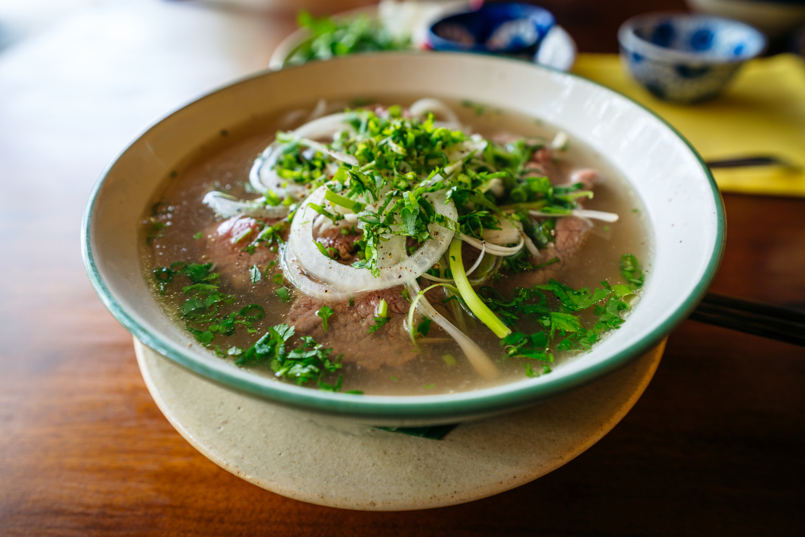 Pho Soup, Vietnamese noodle soup, Vietnamese Rice Noodle Soup with Beef